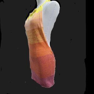 NEW, M, BEACH SUNRISE STRIPED, BEACH COVER UP DRESS